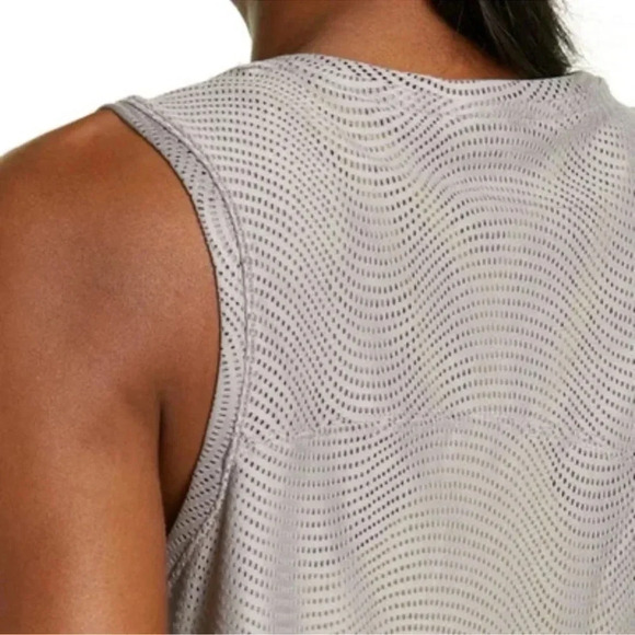 NWT ZELLA Wave Mesh Tank In Grey Zinc - size M - Picture 2 of 6